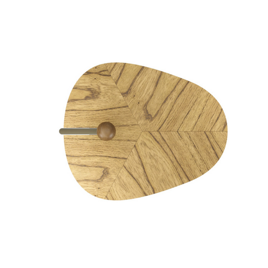 Mesa auxiliar Sardinia Madera marrón y acero al carbono color plomo