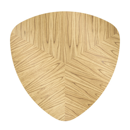 Mesa auxiliar Sardinia Madera marrón y acero al carbono color plomo
