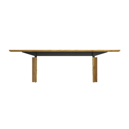 Find Dining Table with Solid Tauari Wood Base and Glass Top 180x90x77cm