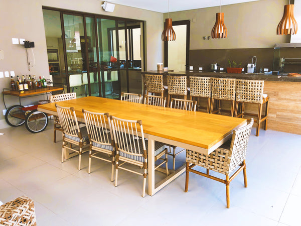 Ambiente 4 com Tampo de Mesa de Jantar 200x100cm  Madeira Maciça