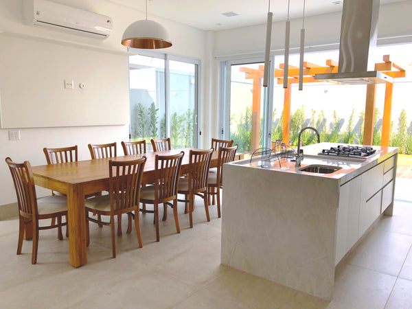 Ambiente 1 com Jacqueline Dining Table 160x100cm Solid Wood - 6 Seats