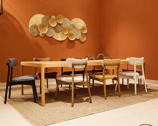 Find Dining Table with Solid Tauari Wood Base and Glass Top 180x90x77cm