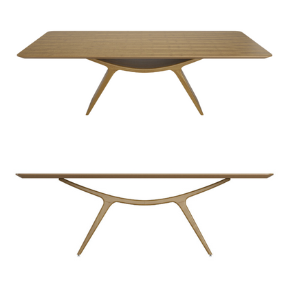 Find Dining Table with Solid Tauari Wood Base and Glass Top 180x90x77cm
