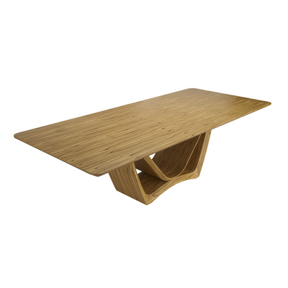 Find Dining Table with Solid Tauari Wood Base and Glass Top 180x90x77cm
