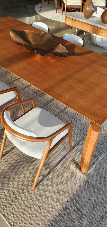 Mesa de Jantar Ipa 270x120x76 Madeira Cinamomo Castanho