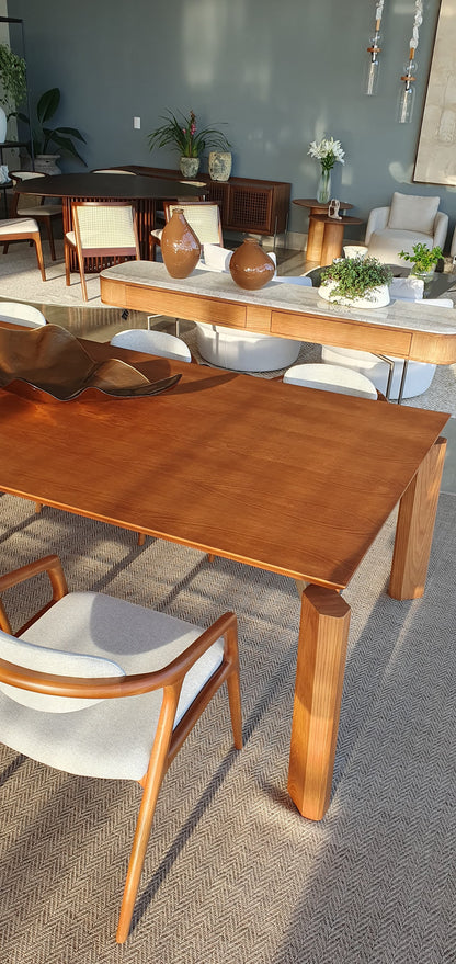 Mesa de Jantar Ipa 270x120x76 Madeira Cinamomo Castanho