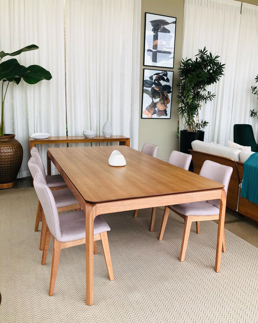 Mesa de Comedor Marina Madera Canela 240x120x76cm