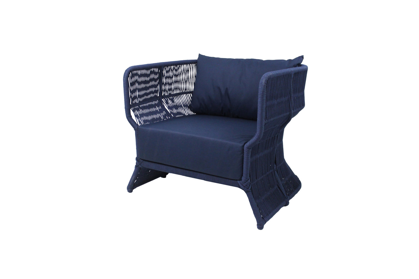 Sillón Gaya Aluminio y Cuerda Náutica Azul Marino