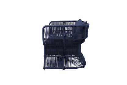 Sillón Gaya Aluminio y Cuerda Náutica Azul Marino