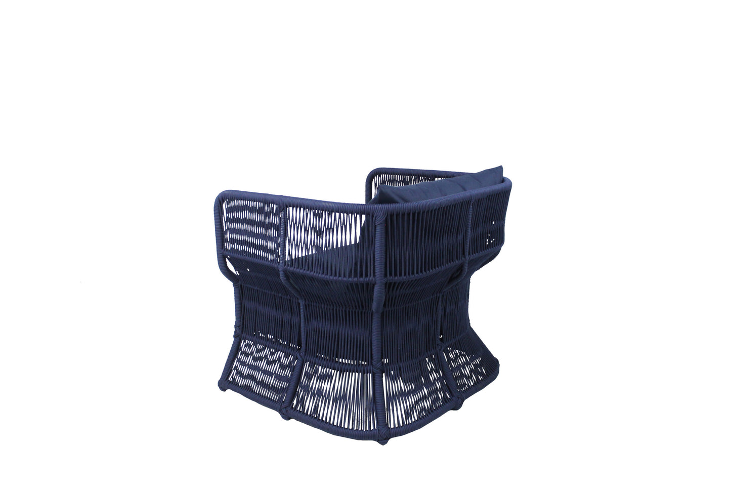 Sillón Gaya Aluminio y Cuerda Náutica Azul Marino