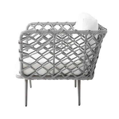 Sillón Costa Rica de Aluminio y Cuerda Náutica en Gris