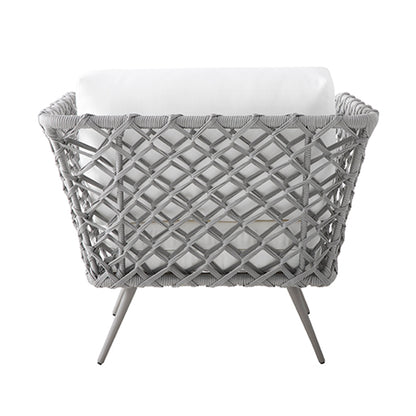 Sillón Costa Rica de Aluminio y Cuerda Náutica en Gris