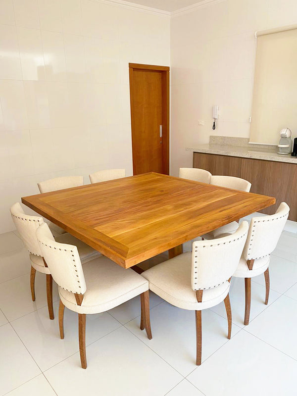 Ambiente 2 com Square Dining Table Top 150x150cm Solid Wood