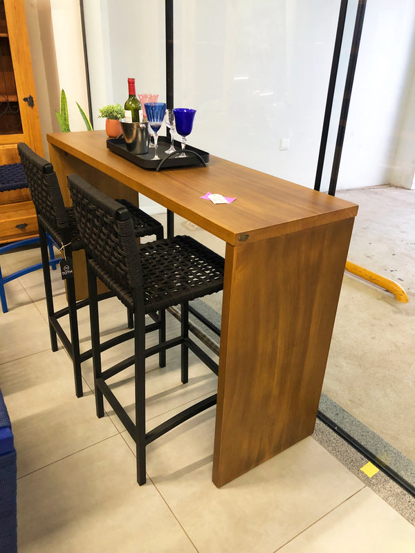 Ambiente 1 com Taburete Angra Aluminio y Cuerda Náutica Negra