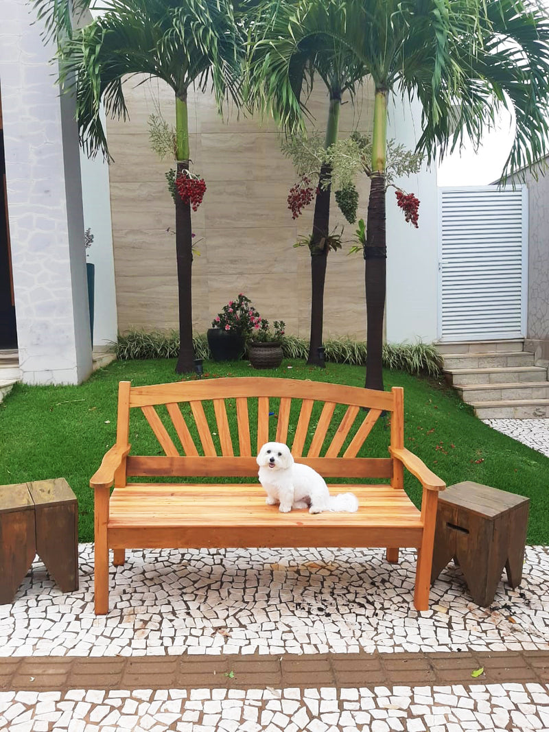 Jogo de Banco Pavão Madeira Maciça