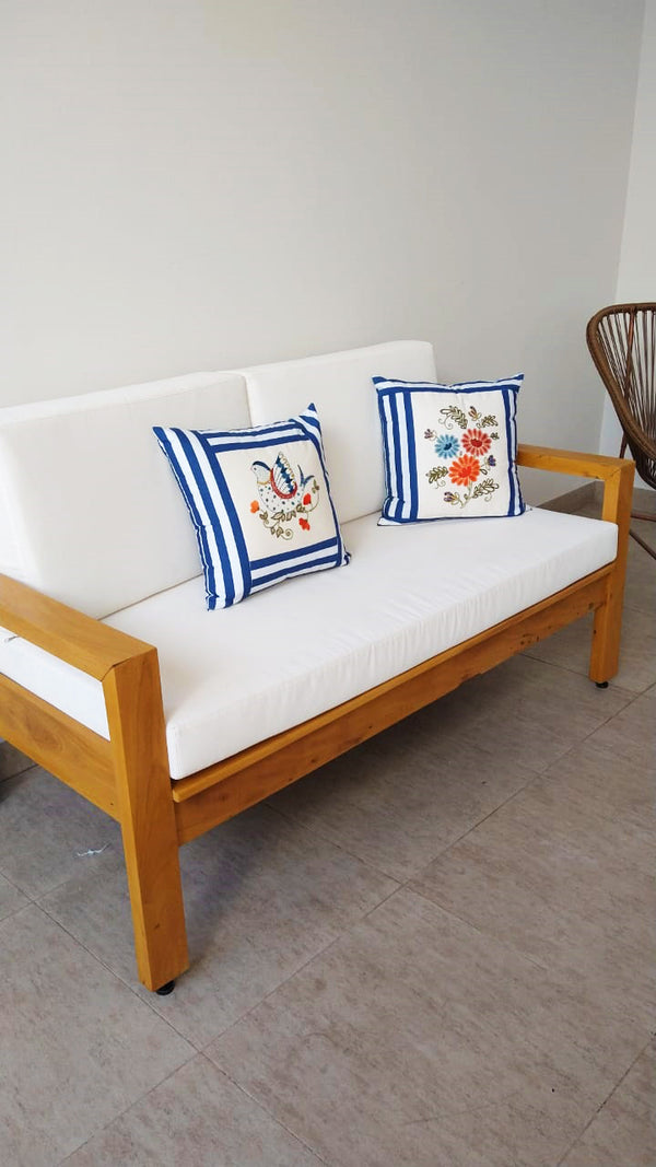 Ambiente 1 com Juego de bancos de madera maciza Bahamas
