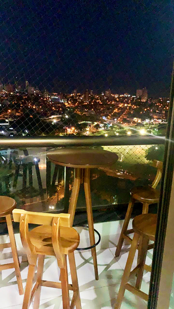 Ambiente 2 com Mesa de bistró redonda Sara 60 cm madera