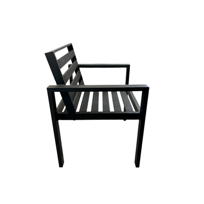 Polrona Volt com Braços Alumínio Cor Preto
