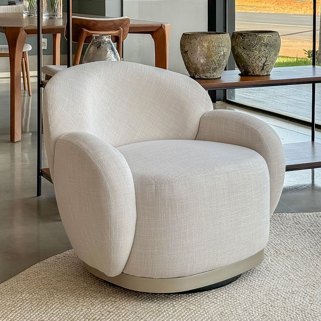 Sillón Perla Base Fija Respaldo y Asiento Tapizado en Tela G.5-291