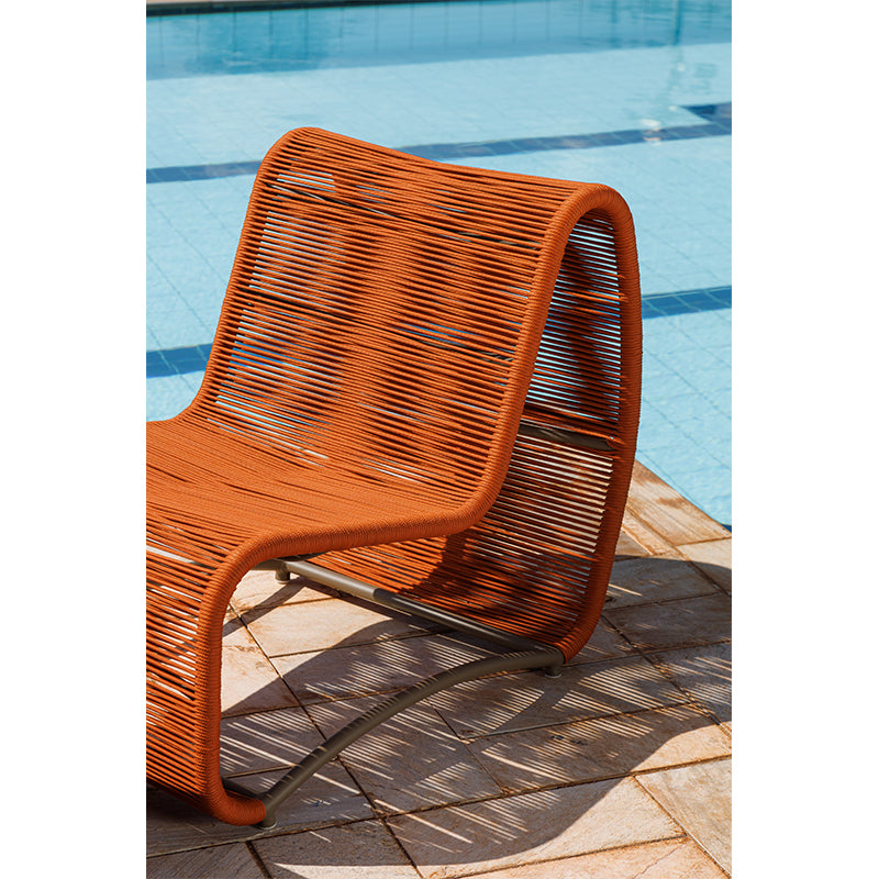 Aconchego Armchair in Black Aluminum and Fendi Nautical Rope