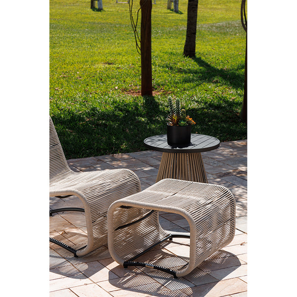 Ambiente 4 com Sillón Aconchego de aluminio en negro y cuerda náutica en Fendi