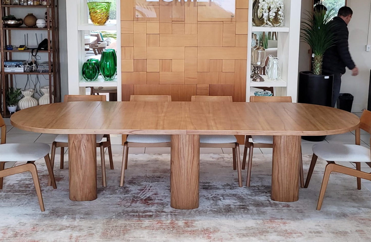 Mesa de Jantar Safira Madeira Cor Cinamomo BN 274x124cm
