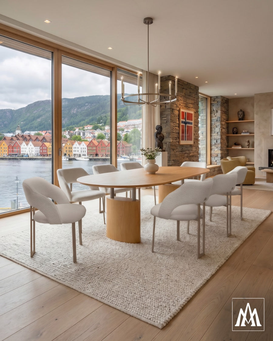 Ambiente com peças do ateliê Aço Mobília