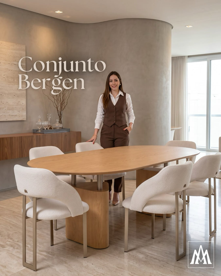 Ambiente com peças do ateliê Aço Mobília