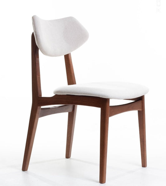Silla Diana Madera Marrón con Respaldo y Asiento Tapizado en Tela BR6020