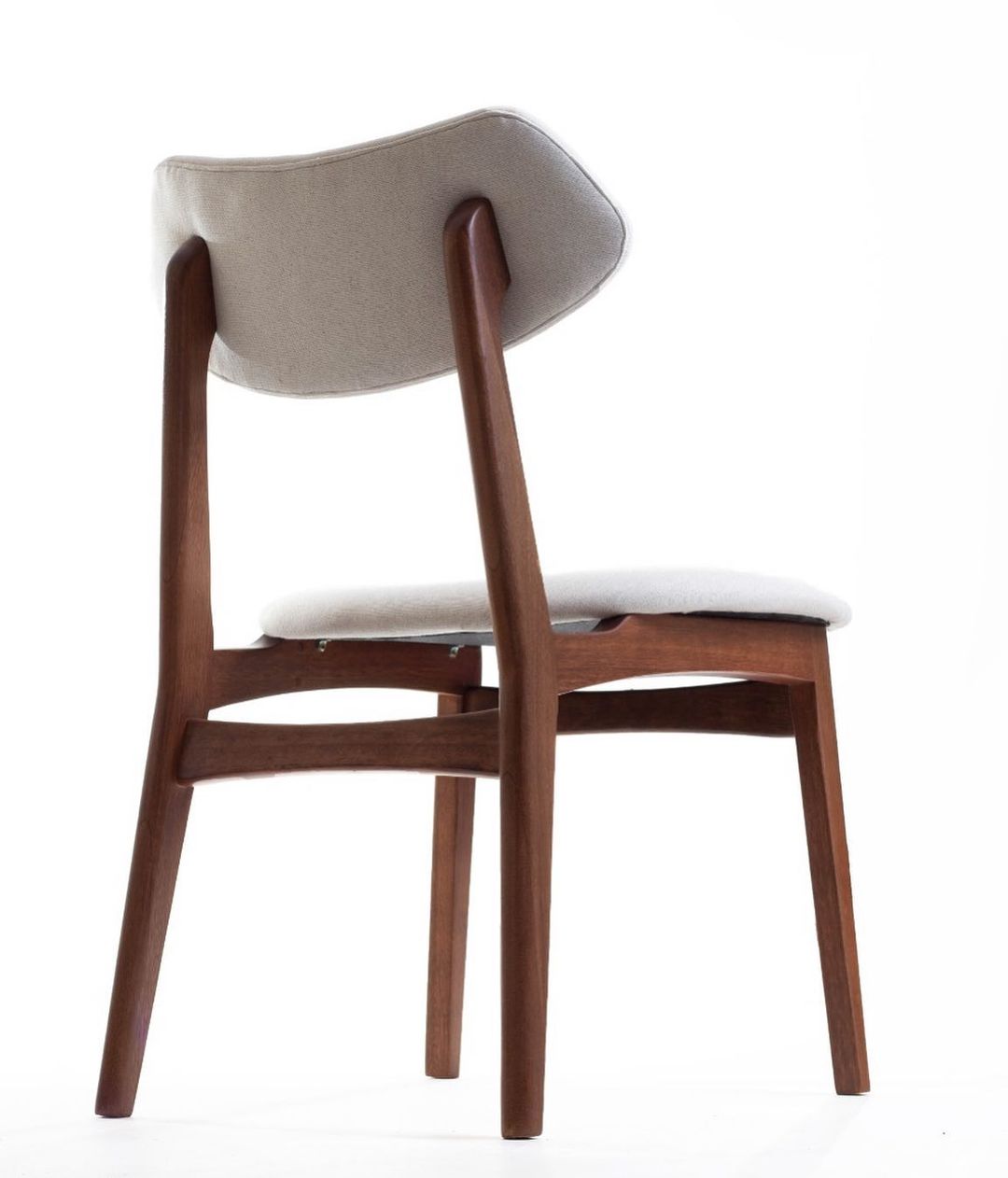 Silla Diana Madera Marrón con Respaldo y Asiento Tapizado en Tela BR6020
