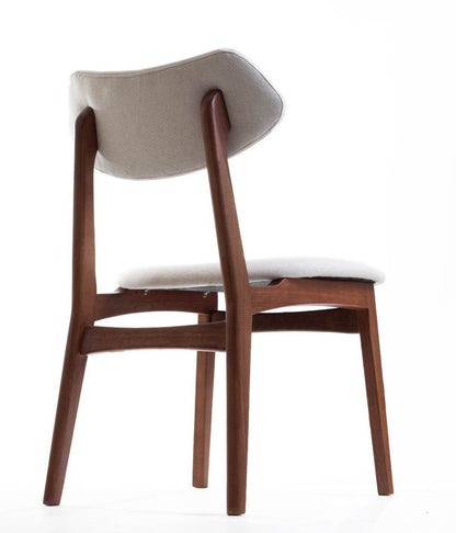 Silla Diana Madera Marrón con Respaldo y Asiento Tapizado en Tela BR6020