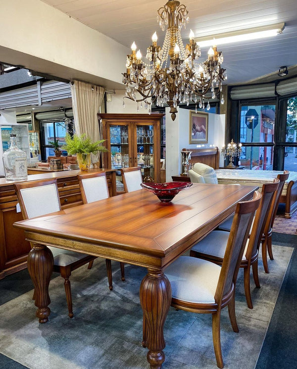 Ambiente 1 com Mesa de Comedor Beirut Madera Envejecida 200x110cm - 8 Plazas