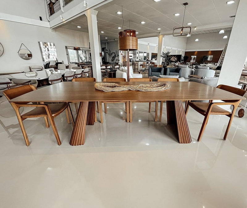 Mesa de Jantar Brescia Madeira Cor Jequitibá 58 220x110cm