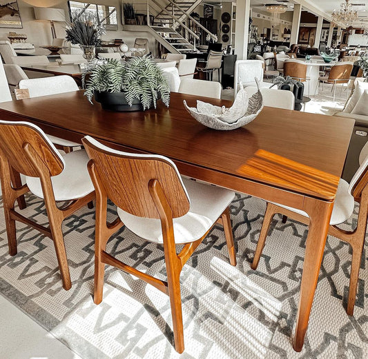 Mesa de Jantar Belize Madeira Cor Cinamomo 58 180x90cm