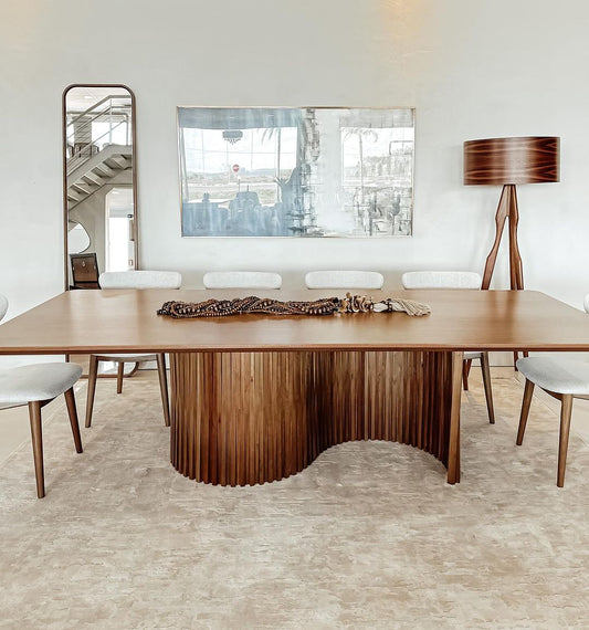 Mesa de Jantar Arc Madeira Cor Jequitibá 58 260x120cm