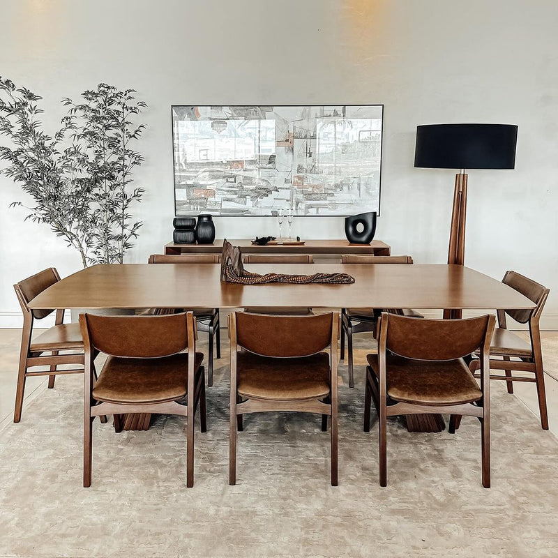 Mesa de Jantar Brescia Madeira Cor Jequitibá 58 220x110cm