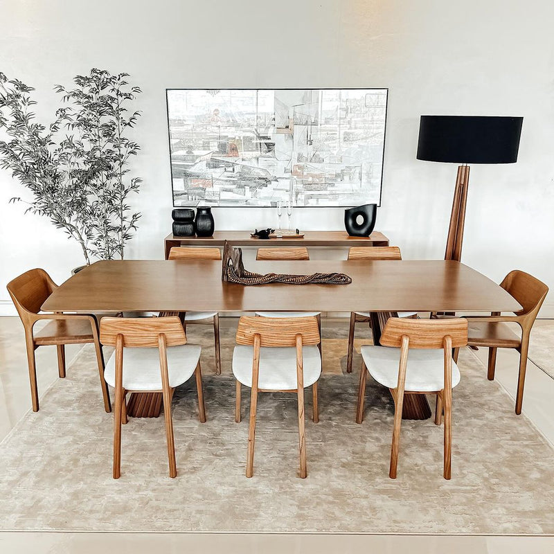 Mesa de Jantar Brescia Madeira Cor Jequitibá 58 220x110cm