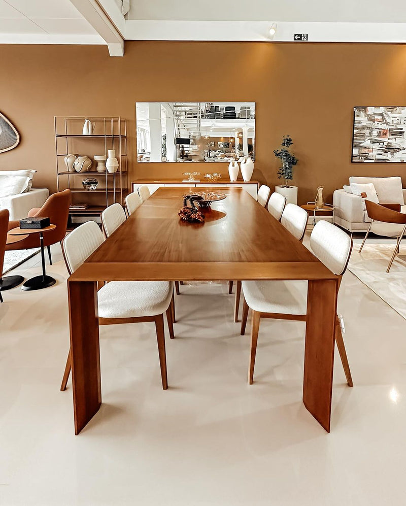 Mesa de Jantar Catania Madeira Cor Jequitibá BN 280x120cm