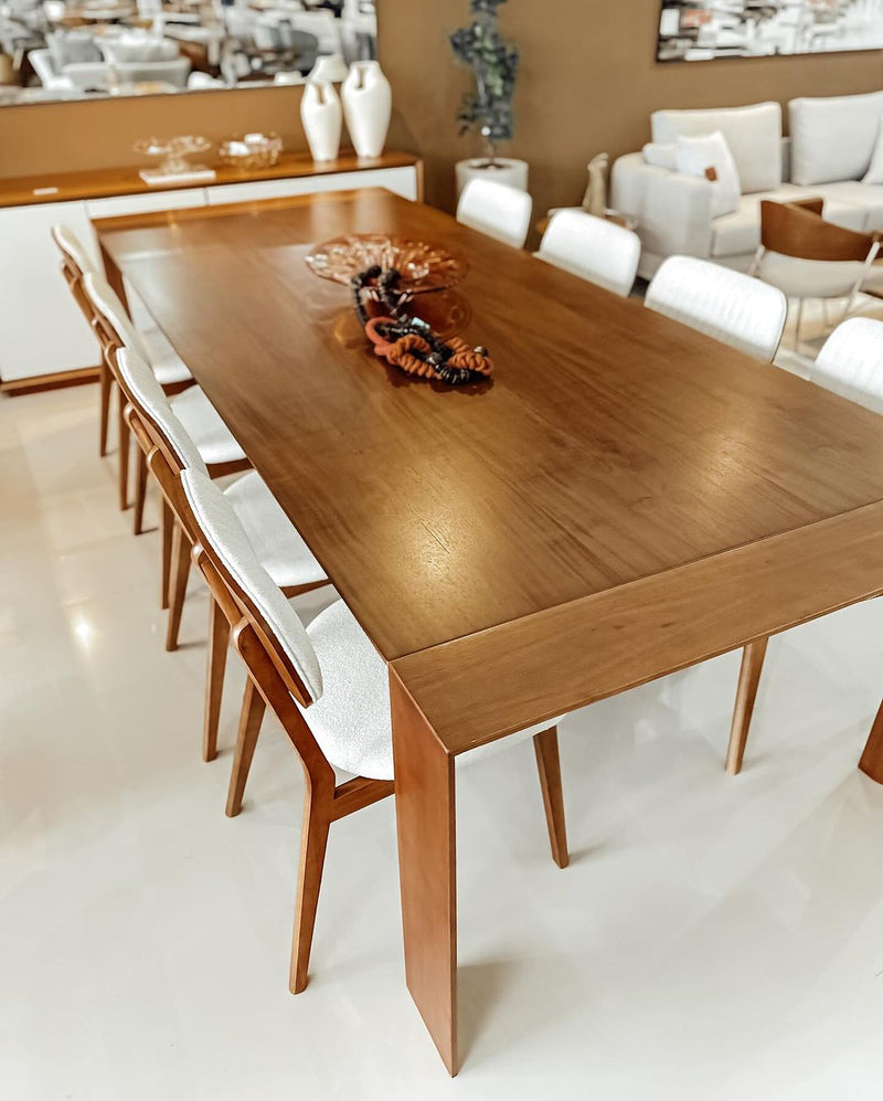 Mesa de Jantar Catania Madeira Cor Jequitibá BN 280x120cm