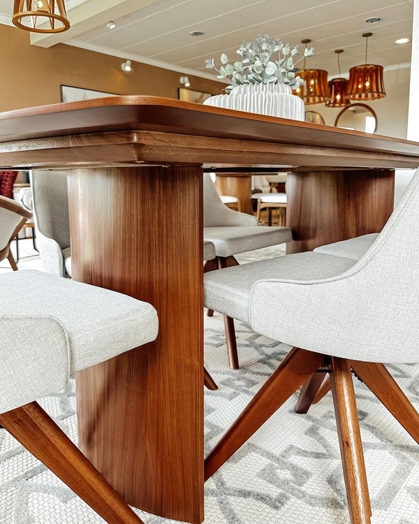 Ambiente 2 com Bonita Mesa de Comedor Madera 180x90cm - 8 Plazas