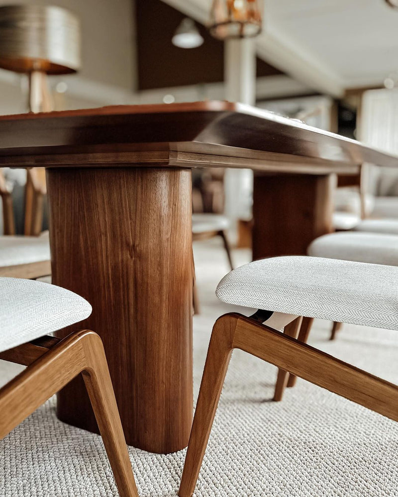 Brigitte Dining Table 220x110cm Wood - 8 Seats