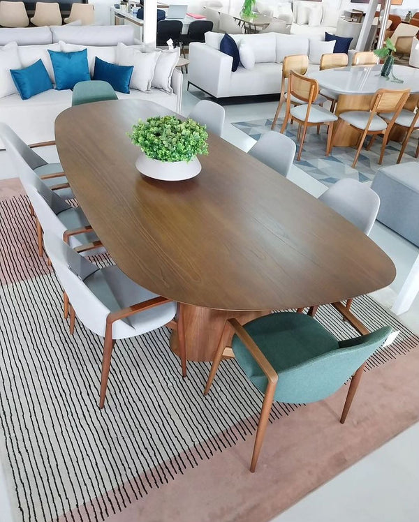 Ambiente 3 com Mesa de Comedor Atenas Madera 220x110cm - 8 Plazas