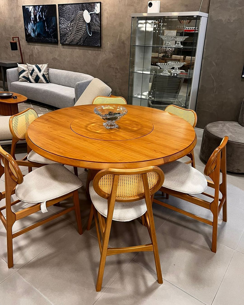 Silla Ferrari de Madera con Asiento Tapizado Biombo en Tela de Lino Beige 001A