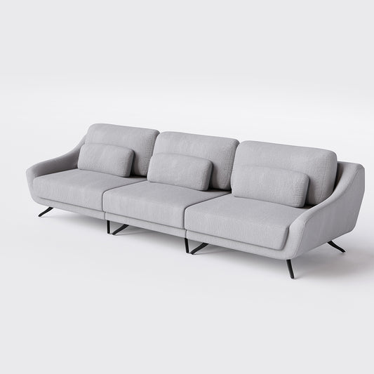 Scott Upholstered Sofa in Light Linen - 3 Modules
