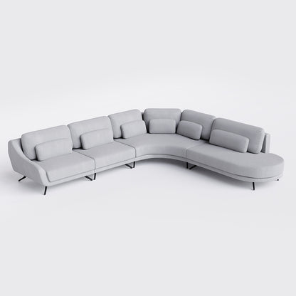 Scott Upholstered Sofa in Light Linen - 4 Modules