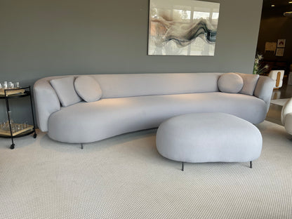 Sofá LV 067 320cm Estofado Tecido Platinum 14033