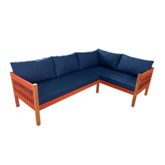 Sofá esquinero Lux de madera maciza y cuerda náutica