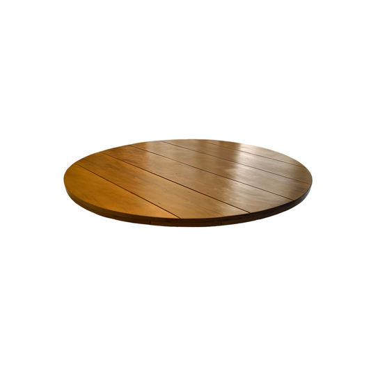 Tampo de Mesa de Jantar Redondo Frisado 120cm Madeira Maciça
