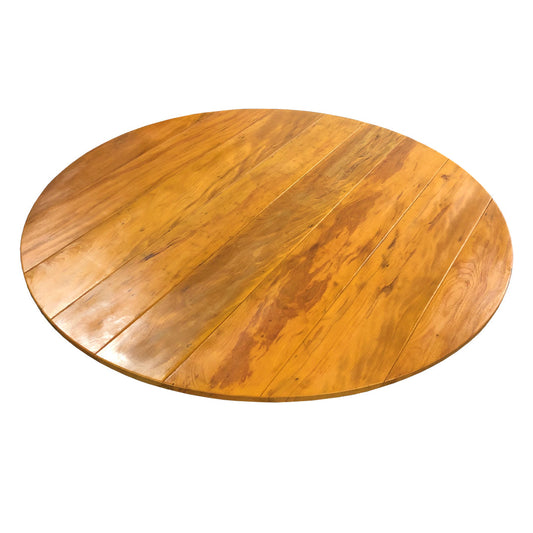 Round Dining Table Top with Grooved Edges 120cm Solid Wood