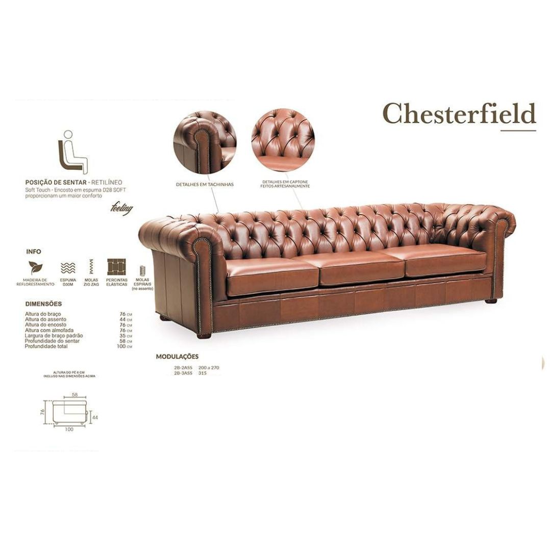 Sofá Estofado Chesterfield Captonado Couríssimo